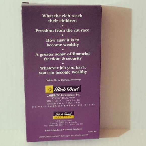 Rich Dad CashFlow The Secrets of The Rich VHS Tape - Picture 3 of 4